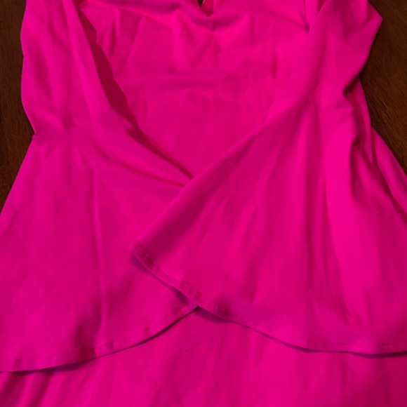 Gorgeous bright pink Bebe rare design authentic dress, size M ,must have - Picture 3 of 3